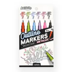 ArtSkills&reg; Metallic Outline Markers, 6ct.