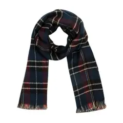 Glitzhome&reg; 75" Plaid Reversible Scarf with Fringe