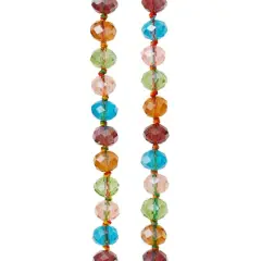 Multicolor Faceted Glass Rondelle Beads, 8mm by Bead Landing&trade;
