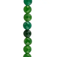 Green Quartz Faceted Coin Beads by Bead Landing&trade;