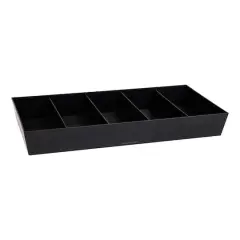 Mind Reader 24" Black 5-Compartment Countertop Organizer