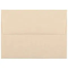 JAM Paper 4.375" x 5.75" Recycled Parchment Invitation Envelopes, 50ct. Brown