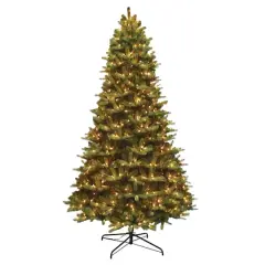 9ft. Pre-Lit Mixed Balsam Fir Artificial Christmas Tree, Clear Lights