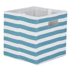DII&reg; Striped Square Storage Cube Storm Blue