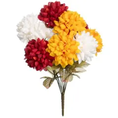 17" Mum Water Resistant Bush by Ashland&reg; Red White and Yellow