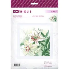 RIOLIS White Lillies Blackwork Cross Stitch Kit