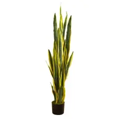 4.8ft. Potted Artificial Snake Plant