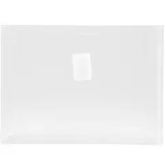 JAM Paper 5.5" x 7.5" Clear Velcro&reg; Brand Hook & Loop 1" Expansion Booklet Envelopes, 24ct.