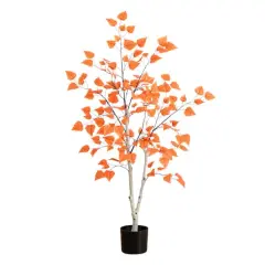 4ft. Autumn Paper Birch Artificial Fall Tree