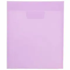 JAM Paper 9.75" x 11.75" Lilac Plastic Open End Tuck Flap Envelopes, 12ct.
