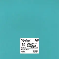 PA Paper&trade; Accents Smooth 12"x 12" Heavyweight Cardstock, 25 Sheets Tropical Sea
