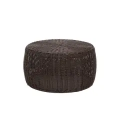 Household Essentials 9" Woven Storage Ottoman Brown