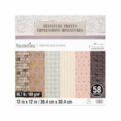 12" x 12" Miniature Prints Paper Pad by Recollections&trade;, 58 Sheets