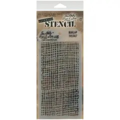 Stampers Anonymous Tim Holtz&reg; Burlap Layering Stencil
