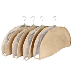 Household Essentials Hanging Garment Shoulder Covers, 4ct. Brown