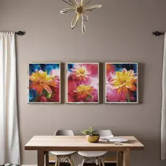 Diamond Art&reg; Yellow Flowers Triptych Kit