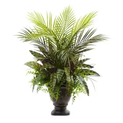 2ft. Mixed Areca Palm, Fern & Peacock in Planter