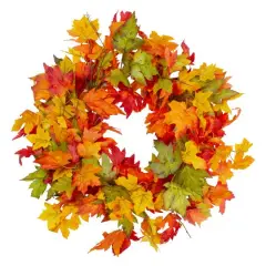 22 Yellow & Orange Foliage Fall Harvest Wreath