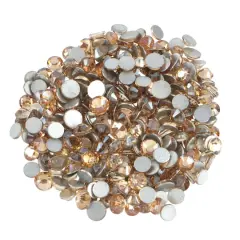 Round Flatback Glass Rhinestone Mix by Bead Landing&trade; Honey