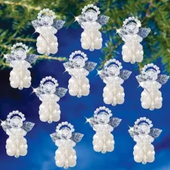 The Beadery&reg; 1.5" Baby Sunburst Angel Holiday Beaded Ornament Kit