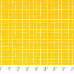 SINGER Yellow Gingham Cotton Fabric