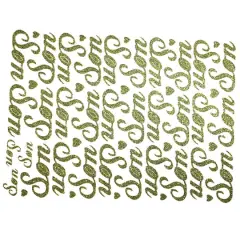 JAM Paper Son Gold Script Flower Adhesive