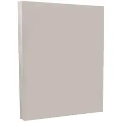 JAM Paper 8.5'' x 11'' 67lb. Vellum Bristol Cardstock, 50 Sheets Gray