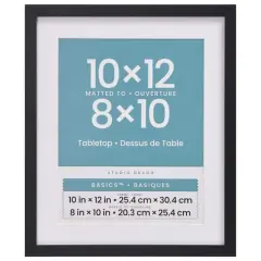 Basics&trade; Linear Tabletop Frame with Mat by Studio D&eacute;cor&reg; Black