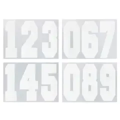 8" Iron-On Numbers by Make Market&reg; White