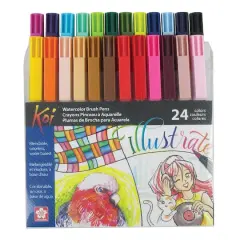 Sakura&reg; Koi Watercolor Brush Pen 24 Color Set