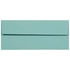 JAM Paper #10 Business Premium Straight Flap Envelopes, 50ct. Aqua