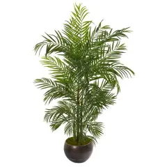 5.5ft. Areca Palm Tree in Brown Planter
