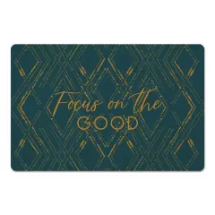 Focus on the Good Geo Diamond Floor Mat Blue and Gold