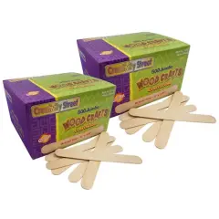 Creativity Street&reg; Jumbo Natural Craft Sticks, 2 Packs of 500