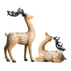 Glitzhome&reg; Reindeer Table D&eacute;cor Set