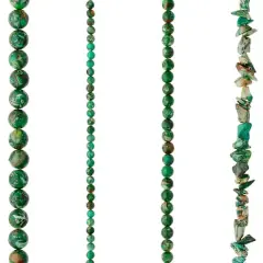 Green Jasper Stone Mix Beads by Bead Landing&trade;