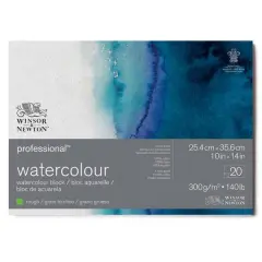 Winsor & Newton&trade; Professional&trade; 140lb. Rough Watercolour Paper Block, 20 Sheets