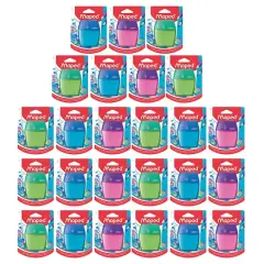 Assorted Maped&reg; Shaker 2 Hole Pencil Sharpener, 25ct.