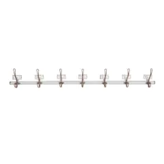 Hello Honey&reg; 40'' Gray Metal Rod with 7 Numbered Wall Hooks
