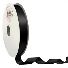 Gwen Studios Double Faced Satin Ribbon Black