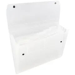 JAM Paper 9" x 13" Clear Plastic Accordion Folder