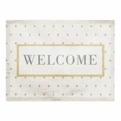 Welcome Plus Cotton Twill Placemat Blue/White