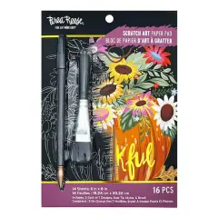 Brea Reese&trade; 6" x 8" Fall Harvest Scratch Art Paper Pad