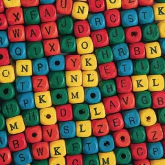 S&S&reg; Worldwide Colorful Alphabet Wooden Beads, 10mm