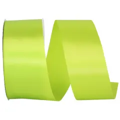 JAM Paper 1.875" x 50yd. Single Face Satin Allure Ribbon New Chartreuse