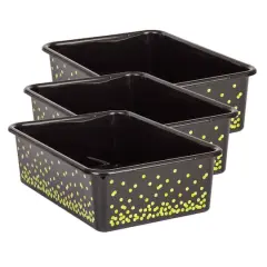 Teacher Created Resources&reg; Large Confetti Plastic Storage Bin, 3ct. Black