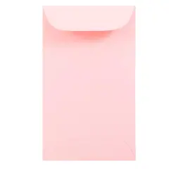 JAM Paper 2.5" x 4.25" Baby Pink Pastel Coin Business Envelopes, 50ct.