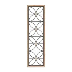 Black Metal Farmhouse Wall Decor, 15" x 1" x 50"