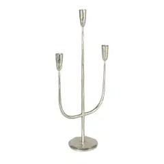 Hello Honey&reg; 21.5" Silver Metal Candelabra