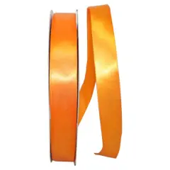 JAM Paper 7/8" x 100yd. Satin Single Face Ribbon Tangerine